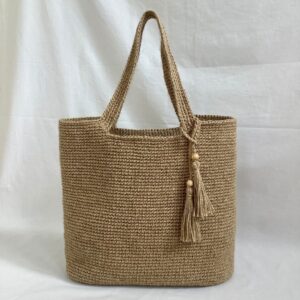 crochet jute beach bag